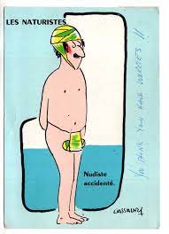 Les Naturistes, French Humour, Accidental Nudist, Penis in Bandage, Used  1967 | Topics - Humour, Postcard / HipPostcard