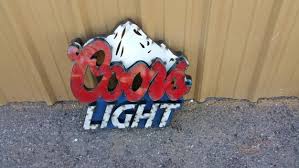 Coors Light Sign Metal Coors Light Sign Metal Beer Etsy