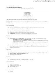 Work Experience Resume Template Sample High School With No