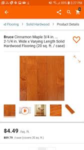 hardwood flooring bruce cinnamon maple