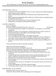 Chronological Resume Sample Executive Administrative Assistant