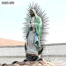 Bronze Our Lady Of Guadalupe Statue