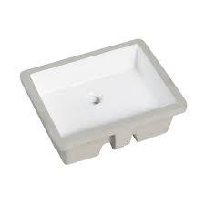 Altair Dixie 20 Retegular White Finish Ceramic Undermount Vanity Sink