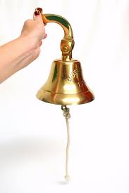 Large Vintage Brass Wall Mounted Bell