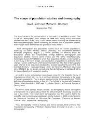 pdf the scope of demography