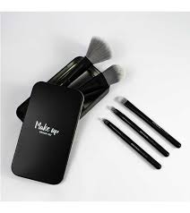 black edition mini makeup brushes set