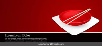 Template With Chinese Bowl Vector Free Download