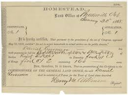 the homestead act of 1862 national