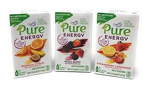 Amazon Com Crystal Light Pure Energy 3 Pack Variety New 2017 Flavors Of Tropical Citrus Mixed Berry And Strawberry Lemonade Grocery Gourmet Food