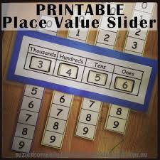 Suzies Home Education Ideas Printable Place Value Slider