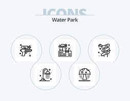 Water Park Line Icon Pack 5 Icon Design