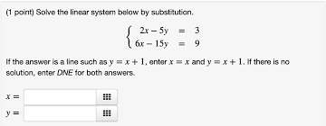 Solve The Linear System Below By