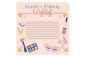 beauty makeup wishlist svg cut file