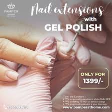 nail extensions with gel polish