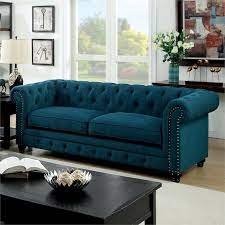 Traditional Fabric Tufted Sofa