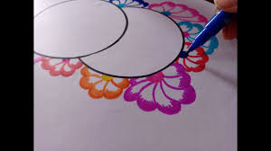 Circular Design Flower Decoration Chart Paper Decoration Project File Title Heading Decoration