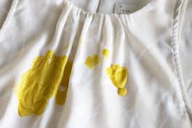 remove mustard stains from clothes