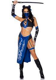 y blue mortal ninja women s costume