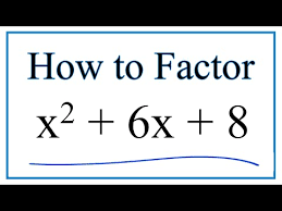 Solve X 2 6x 8 0 By Factoring