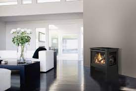 A Freestanding Gas Fireplace That Looks
