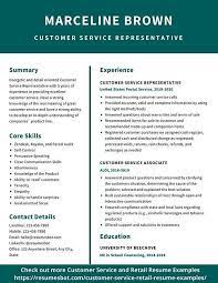 customer service resume sles and