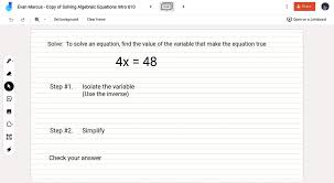 Solving Algebraic Equations Intro 610