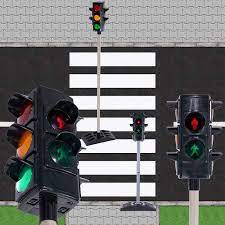 pedestrian crossing with traffic light