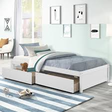 Twin Size Bed Platform Wood Bed Frame