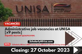 administrative job vacancies at unisa