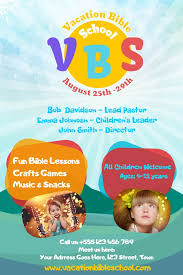 Vacation Bible School Announcement Flyer Social Media