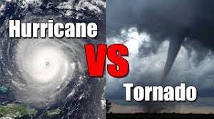 Tornádo je podstatě shluk větrů vířících kolem jádra, kde se vytváří částečné vzduchoprázdno. Hurricane Vs Tornado What S The Difference Youtube