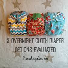 three overnight cloth diaper options