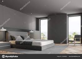 corner luxury bedroom grey walls wooden