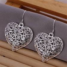 silver color earrings fashion jewelry