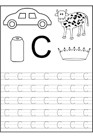 trace and write the letter c worksheets