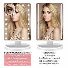 cosmirror lighted makeup vanity mirror