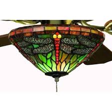 stained glass ceiling fan