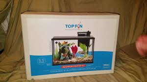 Top Fin Essential 5 5 Gallon Led Aquarium Fish Tank Kit Unboxing