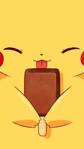 Tap image for more funny cute pikachu wallpaper! Pikachu Ice Cream Cute Pikachu Iphone Wallpapers Mobile9 Chibi Kawaii Pokemon