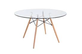 dover round glass top dining table w