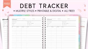 debt tracker template pdf