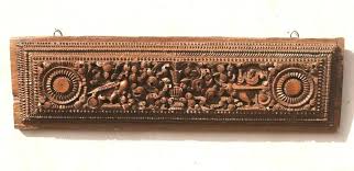 Vintage Hand Carved Satin Wood Wall