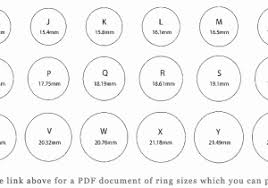 Printable Ring Size Chart And Ring Size Chart How To Measure