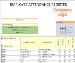 daily employee attendance sheet in