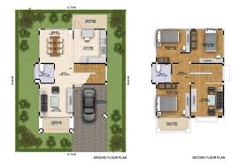 House Plan 3d 11x15 With 3 Bedrooms