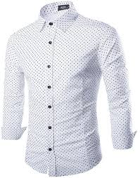 Shop for white shirts at amazon india. Buy Royal Fashion Dotted White Shirt For Men Online Get 61 Off