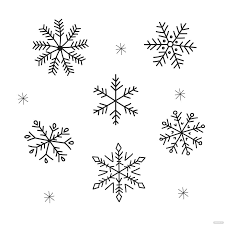doodle snowflake vector in ilrator