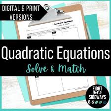 Solving Quadratic Equations Digital