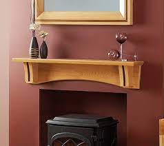 Solid Oak Fireplace Mantel Shelf