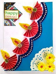 All the elements are attached with foam squares for a little pop. Sparkling Handmade Quilled Diwali Greeting Card D24